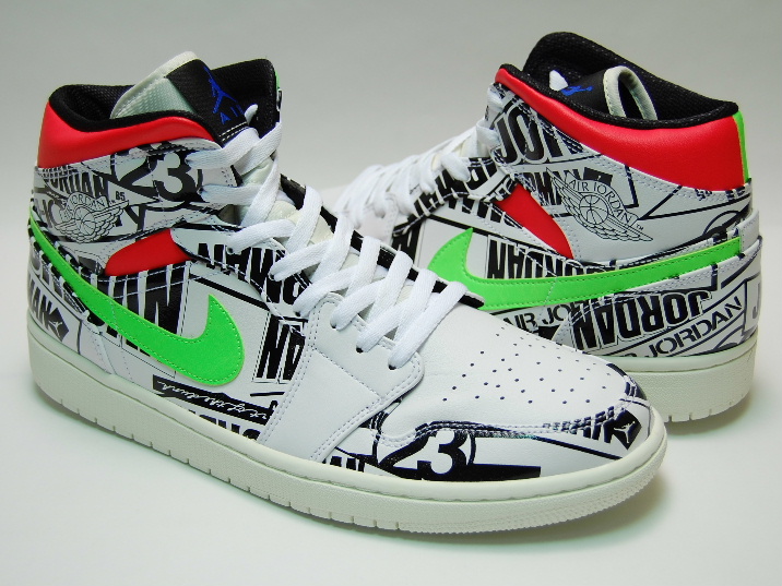 ナイキ エアジョーダン 1 ミッド オールオーバーロゴズ/NIKE AIR  